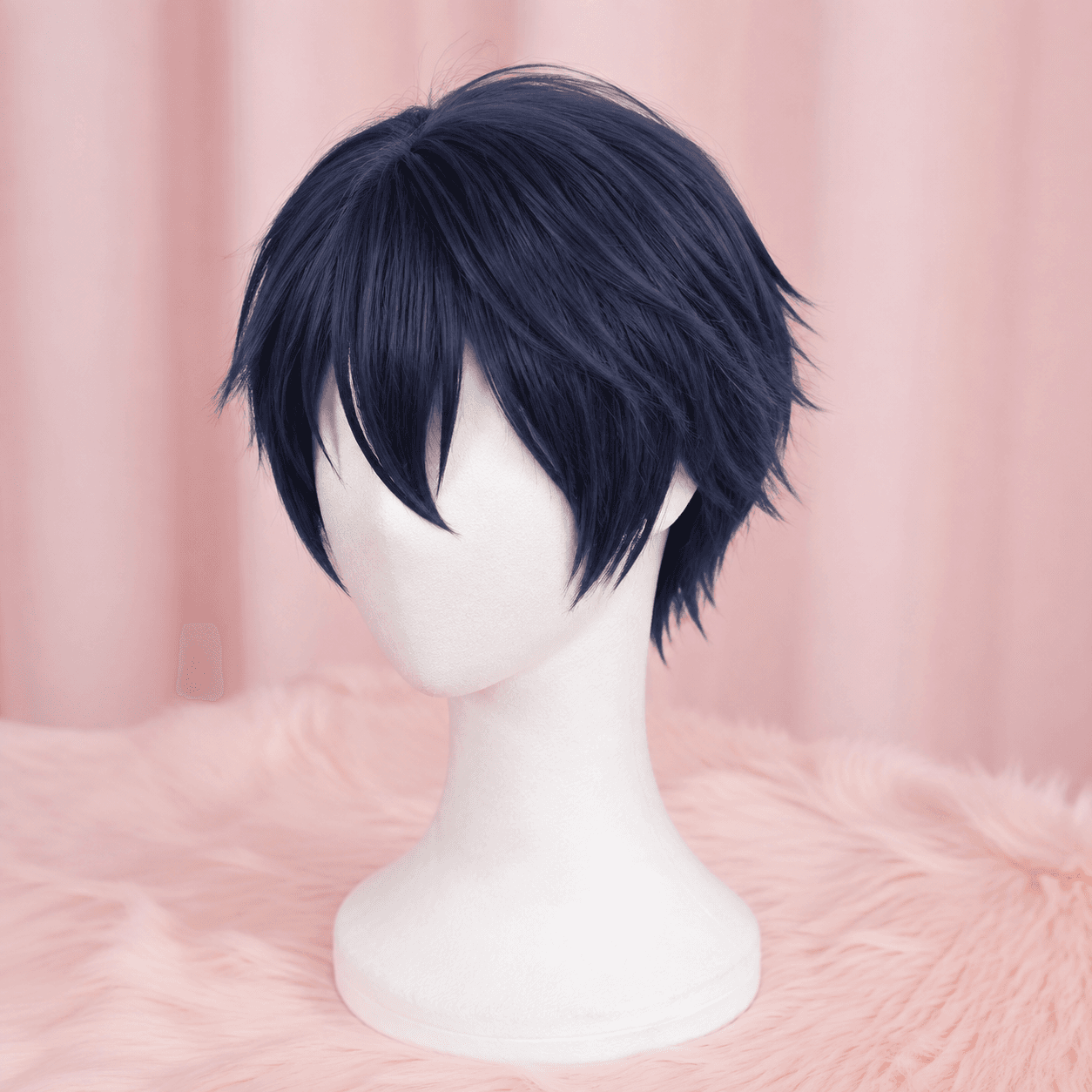 Short Navy Blue Wig