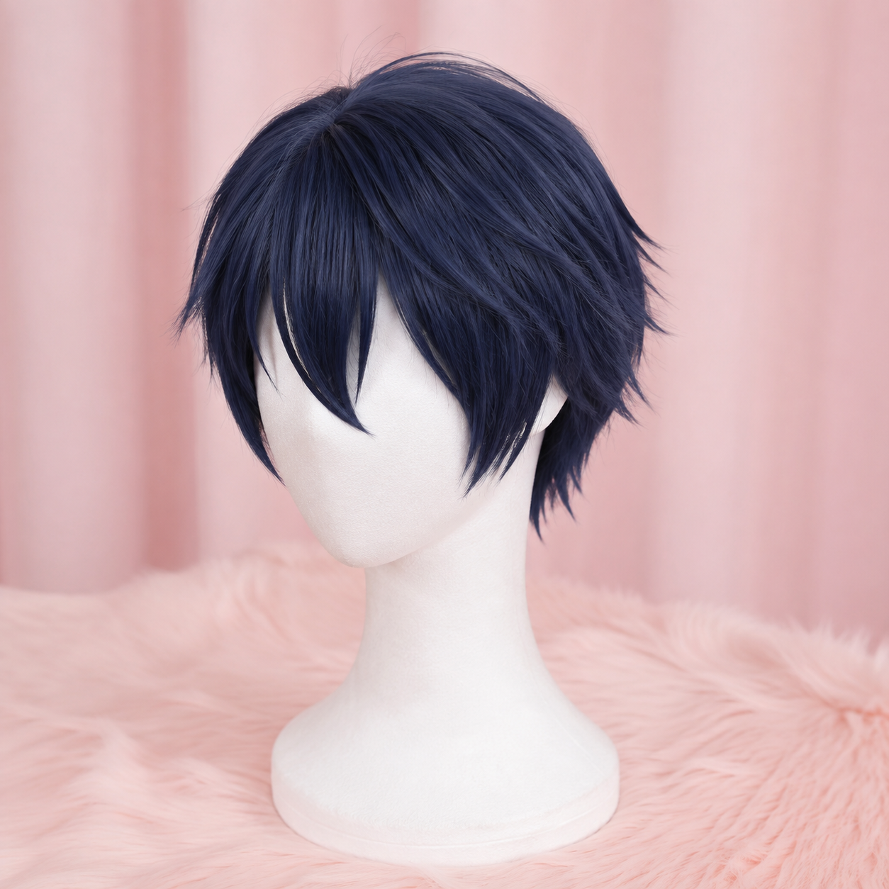 Short Navy Blue Wig